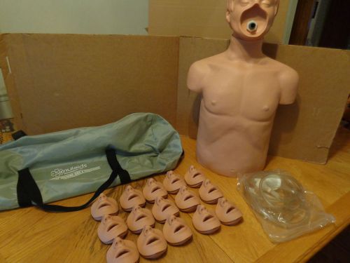 Nice Used Simulaid CPR Classroom Training Manikin w/15 Mouth Pieces, EMT Medical