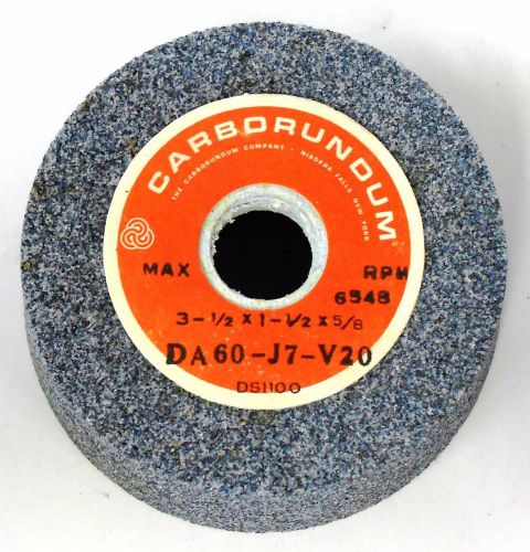 CARBORUNDUM GRINDING WHEEL DA60-J7-V20 , 3 1/2 X 1 1/2 X 5/8, 6248 MAX RPM