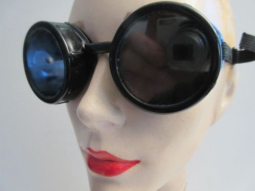 Vintage USA Welding Goggles w/2 Lenses Clear or Green Motorcycle Steampunk NOS!