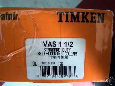 Timken Fafnir Self Locking Collar Bearing New VAS 1 1/2