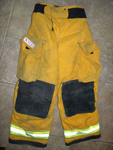 GLOBE GXTREME Firefighter Turnout Bunker PANTS ~ 33 X 30 - Yellow