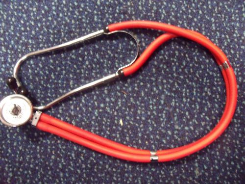 Stethoscope sprague rappaport red dual tube 122 prestige medical 30&#034; tubing for sale