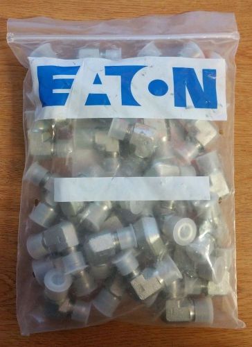 Eaton adapters 2024-6-6s, mnpt to male jic, 90 deg. elbow (30 adapters) for sale