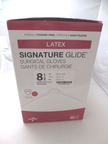 Signature Glide Latex Powder-Free Surgical Gloves 8 1/2 Exp 11/2016