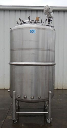 Dci large 660 gallon jacketed stainless steel mixing tank w sew agitator for sale