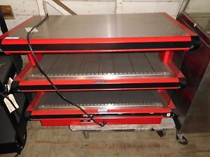 Red hatco grsds-36d 36&#034; slanted double shelf heated merchandiser for sale