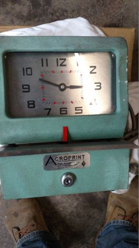 Acroprint 150NR4 Time Clock made in USA,plus ck printing machine two antique&#039;s