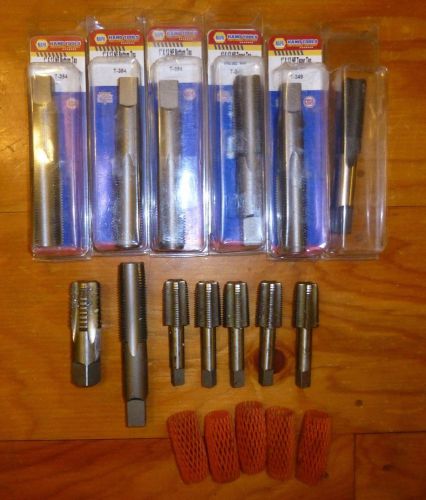 Lot of thirteen large drill taps for sale