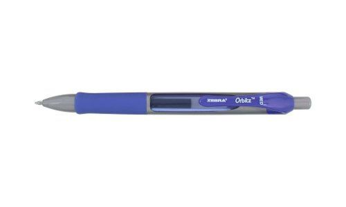 Zebra Orbitz Gel Retractable Roller Ball Pen 0.7mm Blue 12-Pack (41020)