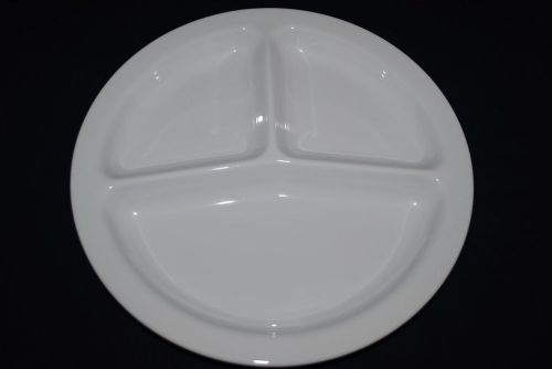 New us2611 10&#034;   3 compartment round restaurant platters 48 pc (white) for sale