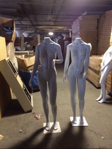 Mannequins full body womens ladies plastic w/ stand lot 12 used store fixtures for sale