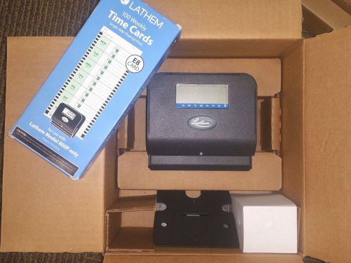 Lathem Time 800P Direct Thermal-Print Time Clock, Recorder + Pack of Time Cards