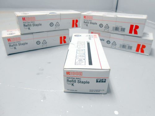 -New- LOT OF 5 Boxes Genuine Ricoh PPC 502R-AM Refill Staple Type K