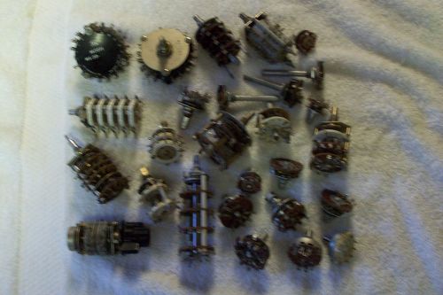 27  DIFFERENT rotary switches removed from IBM equipment  Used but fine shape