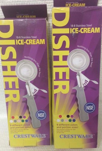 LOT OF 5 NSF CERTIFIED STAINLESS STEEL ICE CREAM DISHER PORTION SERVERS