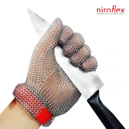 Niroflex chainmail gloves : easyfit, size l, butchery, cut resistance for sale