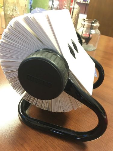 Rolodex Open Metal Large Rotary File, Cards 2 1/4&#034; x 4&#034;- Approx 500 blank cards