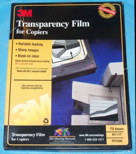 3M TRANSPARENCY FILM PP 2500 70 Sheets REPLACES 3M 686/688 &amp; SCOTCH 501/503