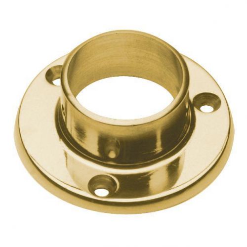 02-510/1H Polished Brass Clear Coat 3&#034; Diameter Wall Flange 1-1/2&#034; Tubing