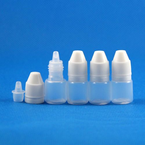 50 x 2 ML Plastic Dropper Bottle LDPE Squeezable Tamper Proof Seal Ring e Liquid