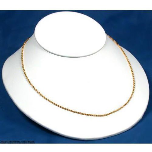 White Faux Leather Necklace Display Jewelry Chain Bust