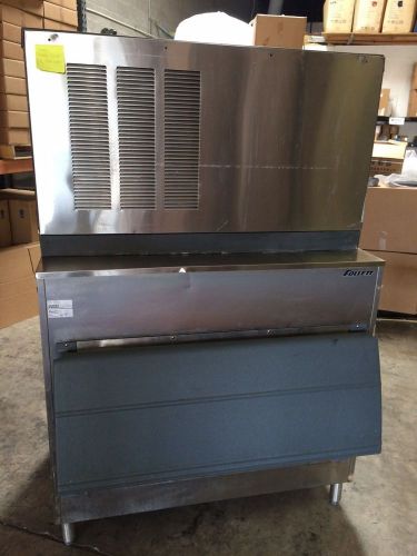 Used Scotsman 1350 lbs Ice Machine CME1356AS with Follett Storage bin 900 lbs