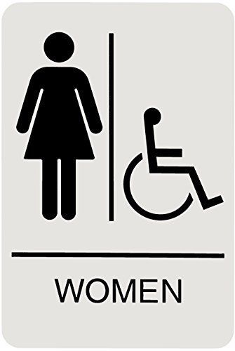 Headline sign 5214 ada wheelchair accessible women&#039;s restroom sign with tactile for sale