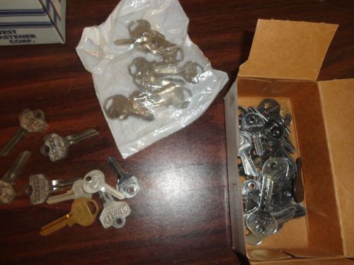Padlock Keys lot of 45 ilco Slaymaker Locksmith Inventory All UnCut Blanks
