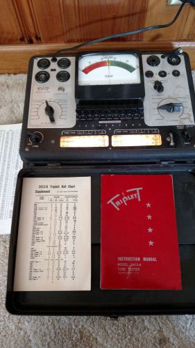 Triplett model 3413-A Vacuum Tube Tester TESTED and WORKS, W/MANUALS!!
