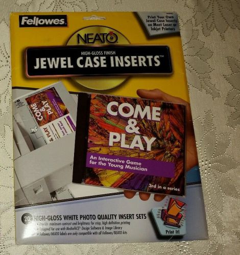 Fellowes neato cd/dvd laser ink jet label jewel case insert booklets 99947 for sale