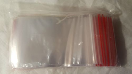 100 Zip Lock Resealable Clear Poly bags 5x7cm (50x70mm)