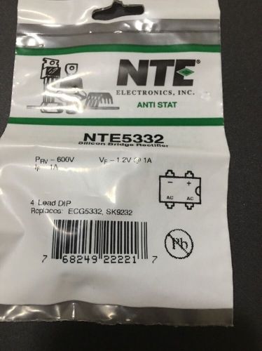 Nte Electronics Nte5332 R-Si-Bridge 600V-1A