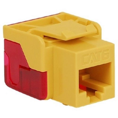 ICC ICC-CAT6JACK-YL Category 6 EZ Modular Connector Jack 8 Conductor Yellow Sngl