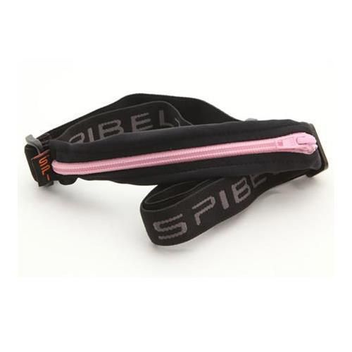 SPIbelt Original Small Personal Item Belt, Black Fabric/Pink Zipper #7BLA001004