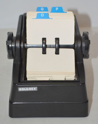 Vintage ROLODEX Wheel with Alphabetical Cards Black