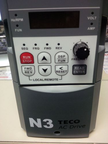 Teco westinghouse ac vfd drive n3-202-c 2hp/7.5a 230v 3 phase in 230v for sale