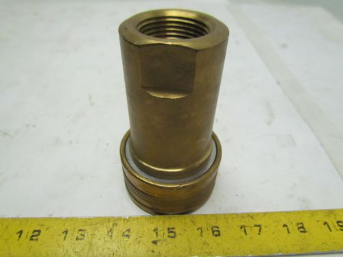 Foster H8 1&#034;NPT Quick Coupling Hydraulic Coupler Female Brass Two Way Shut Off