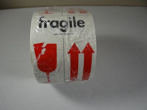 Uline Fragile Red Arrows International Safe Handling Labels S-2862 500 Roll 4X6