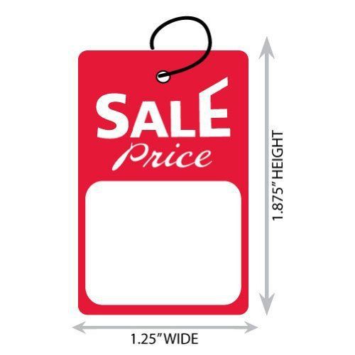 Small (1.25&#034; X 1.875&#034;) Promotional Sale Price Sale Merchandise Tag With String.