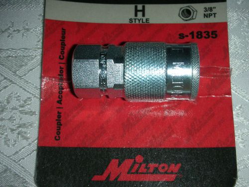 Milton Industries Coupler Female H Style 3/8&#034; NPT Basic Flow Size 300 PSI *New*