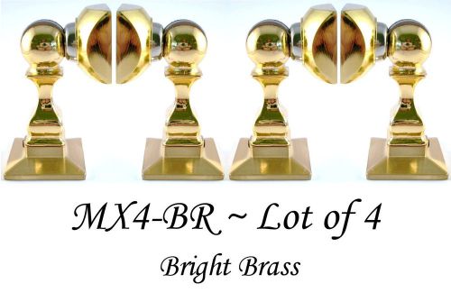 Lot of 4 ~ brass finish mx4 magnetic door stop holder ~commercial grade quality~ for sale