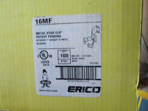 Erico caddy 16-mf 1&#034; emt conduit to metal stud attachment box of 100 for sale