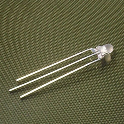 100pcs 3mm LED Red Green Dual Colors 3pins Common Anode FREE Resistor