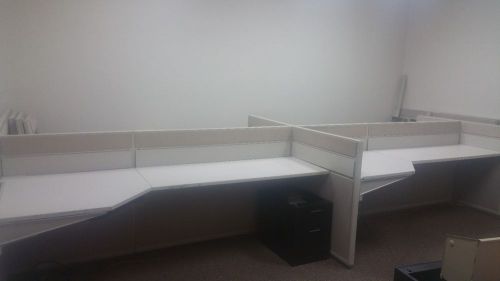 Used CUBICLES PARTITIONS disassembled, has parts for 6 sections &amp; 2 Larges AS IS