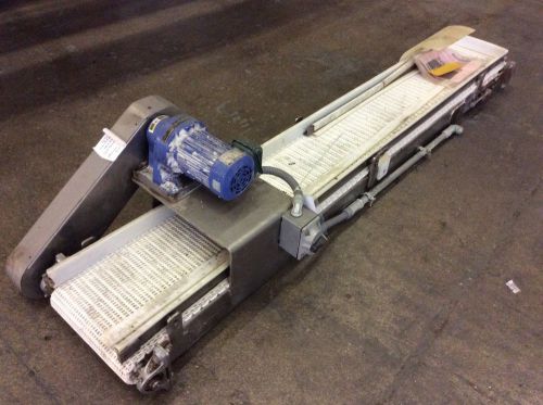 12&#034;wx7&#039;l stainless steel frame flush grid belt conveyor 1/2hp sumitomo gearmotor for sale