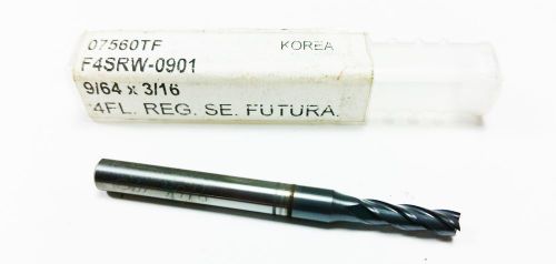 9/64&#034; yg-1 carbide 4 flute futura tialn end mill (q 730) for sale