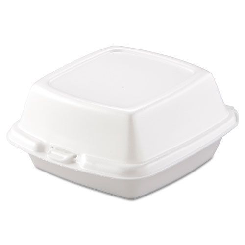 Carryout Food Containers, Foam, 1-Comp, 5 7/8 x 6 x 3, White, 500/Carton