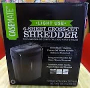 ~~casemate  6-sheet cross-cut paper shredder~~ for sale