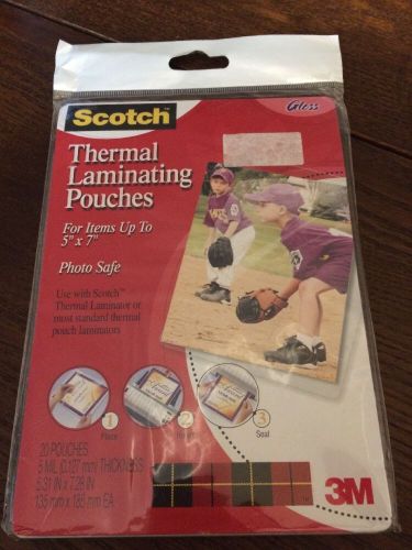 Thermal Laminating Pouches 5x7 package X 20