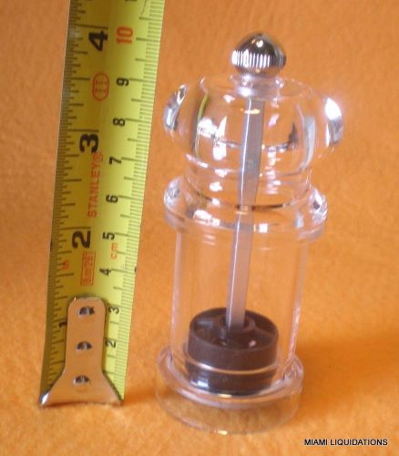 Lot of 6 JOLLY 313-5312-07 Acrylic Pepper Mill Grinder 4&#034; Clear Restaurant